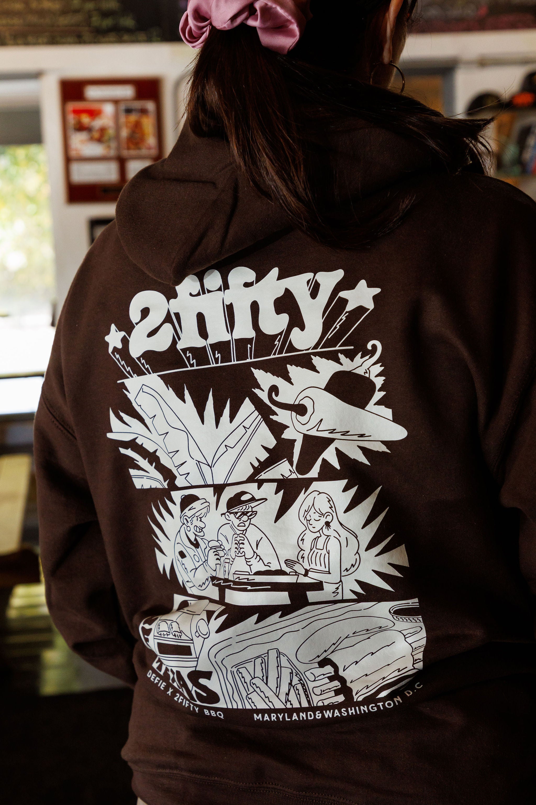 Defie x 2fifty BBQ / Heritage Dark Chocolate Hoodie